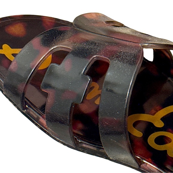 Sam Edelman Bay Jelly Slide Sandals Tortoise Black Brown Women’s Size 9 - Picture 6 of 13